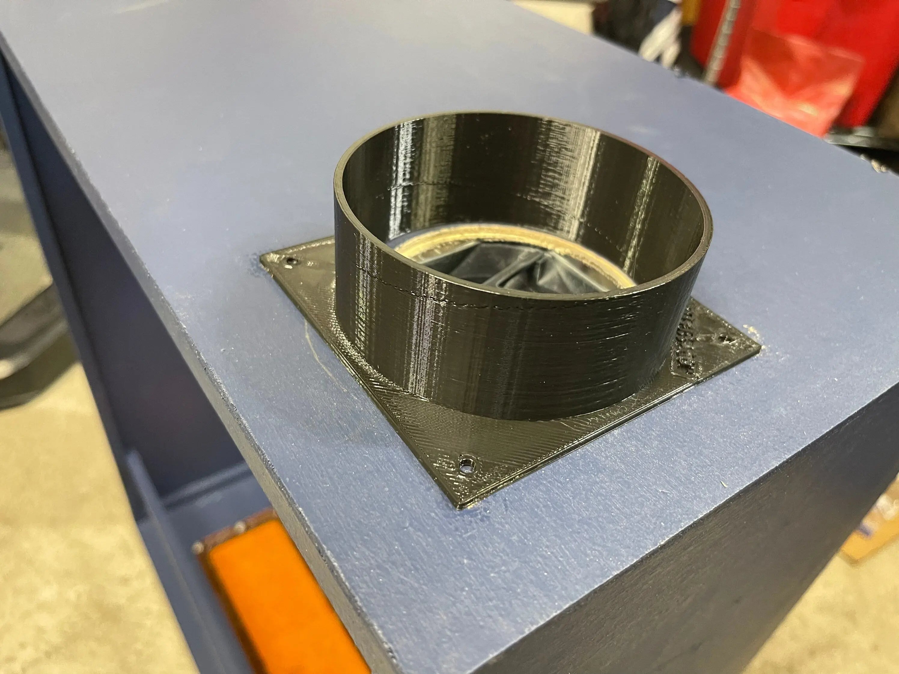 Laser/CNC Enclosure Fan Vent Adapter (4” dryer hose) Hot Fabs LLC