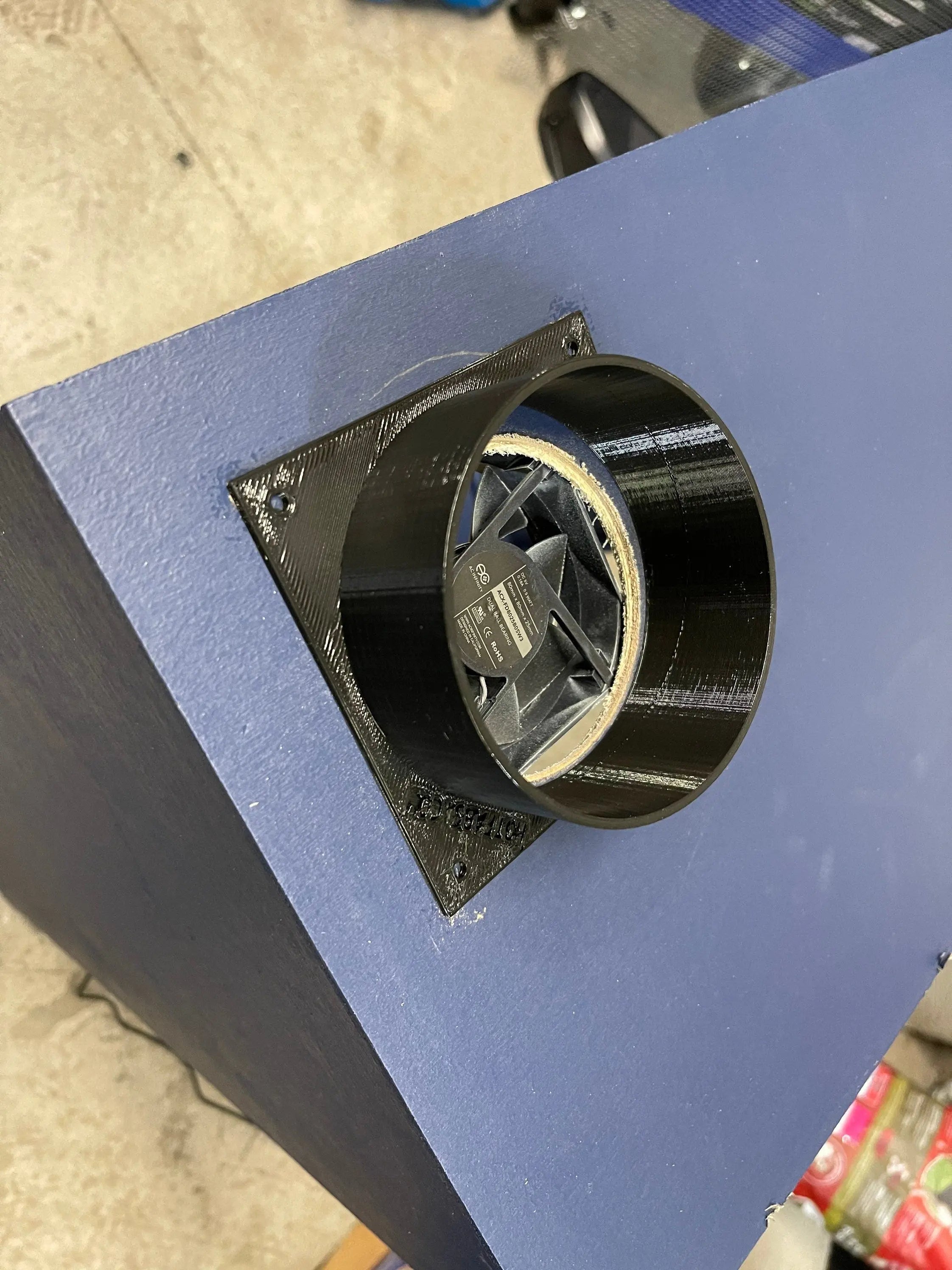 Laser/CNC Enclosure Fan Vent Adapter (4” dryer hose) Hot Fabs LLC