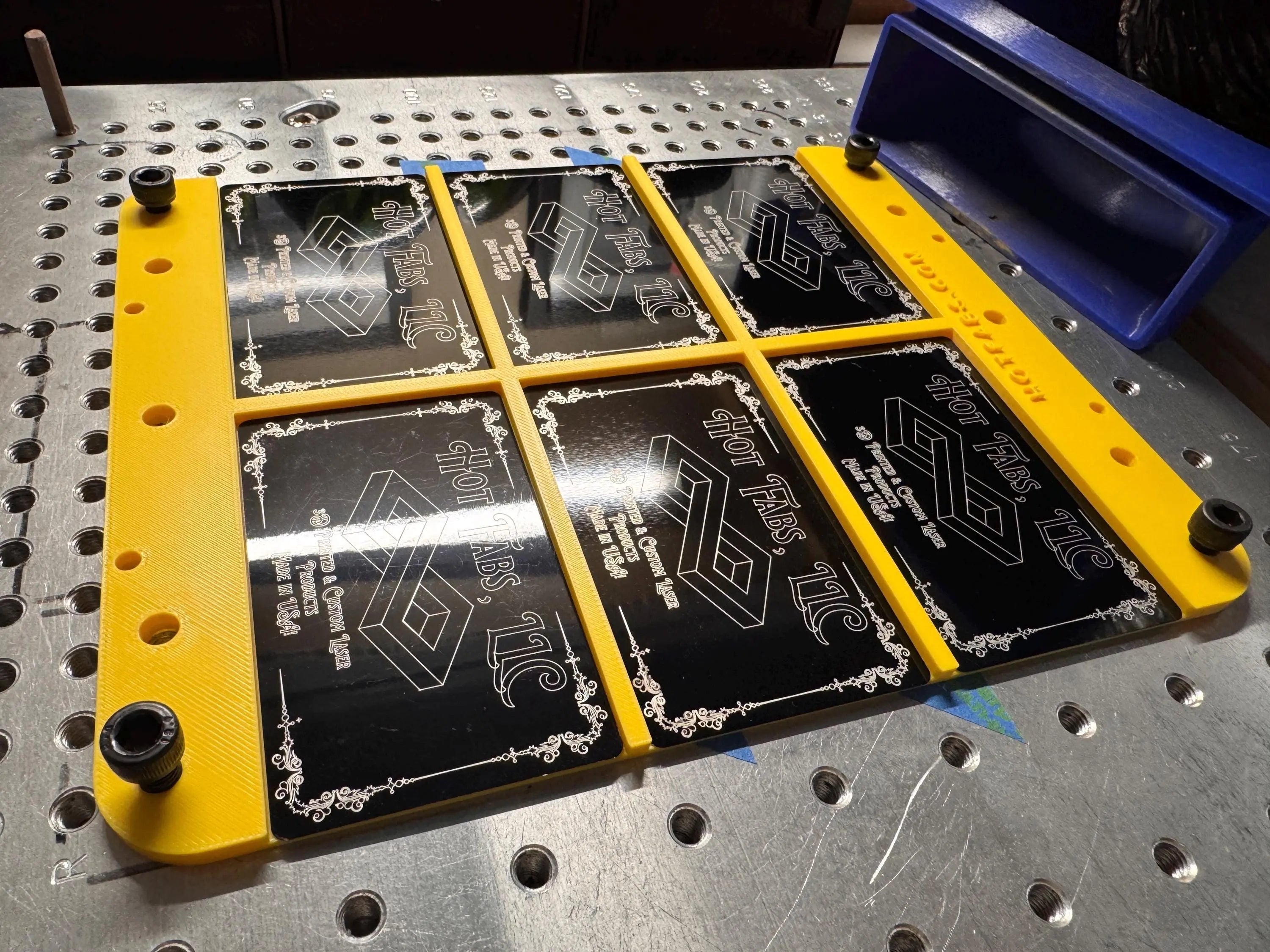 XTOOL F2 Ultra UV Business Card Jig - 6 Card Holder for Laser Engraving Hot Fabs LLC