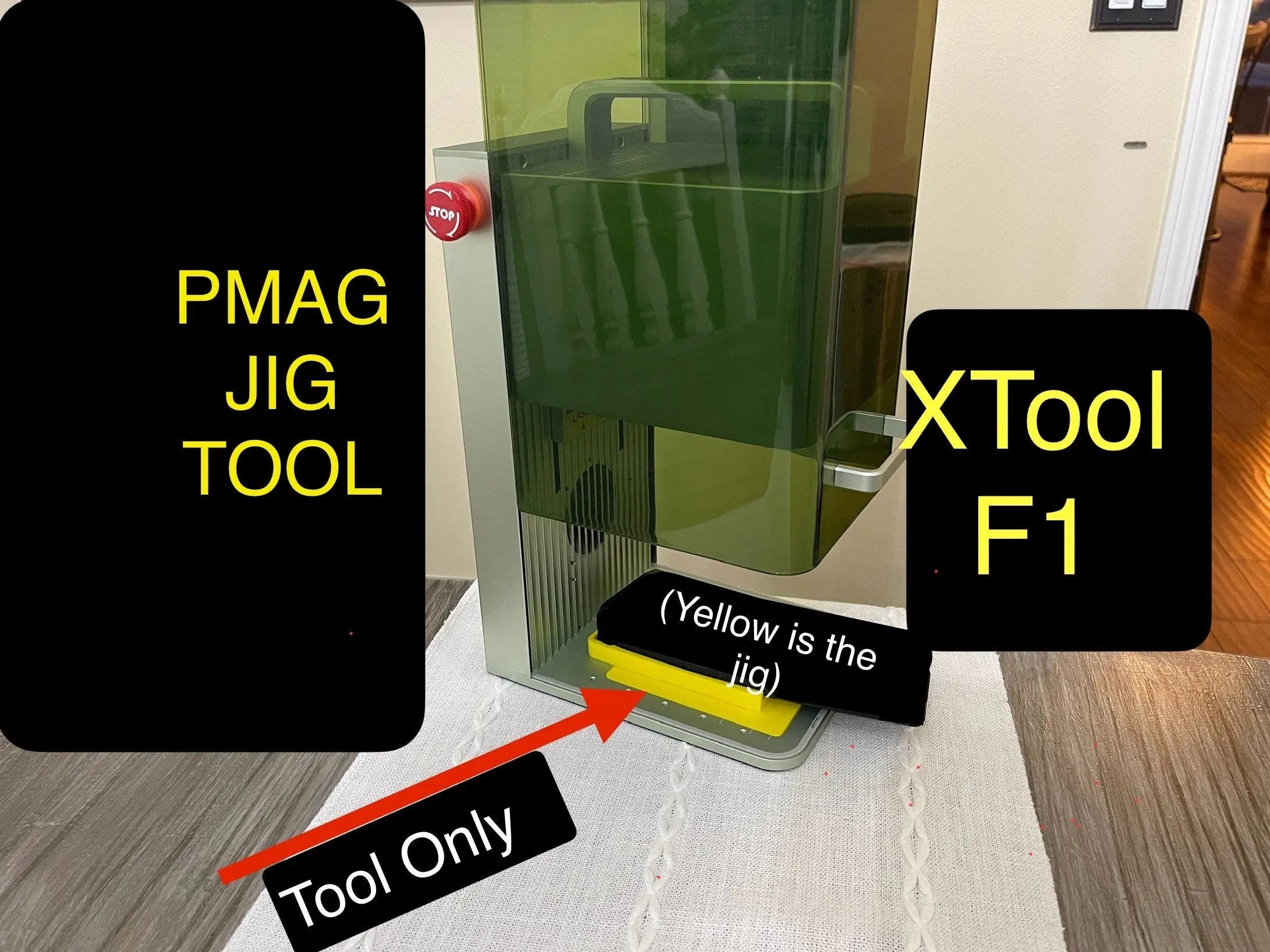 X-Tool F1,F2 - PMAG Magazine Laser Jig TOOL - Both Sides included (fits gen 2 & 3 MagPul) Hot Fabs LLC