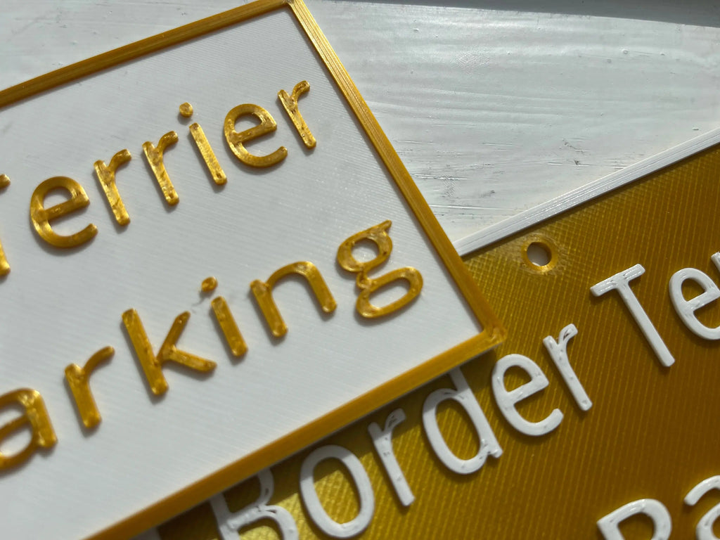 Border Terrier Parking Sign, 3D Printed Dog Lover Gift Hot Fabs LLC