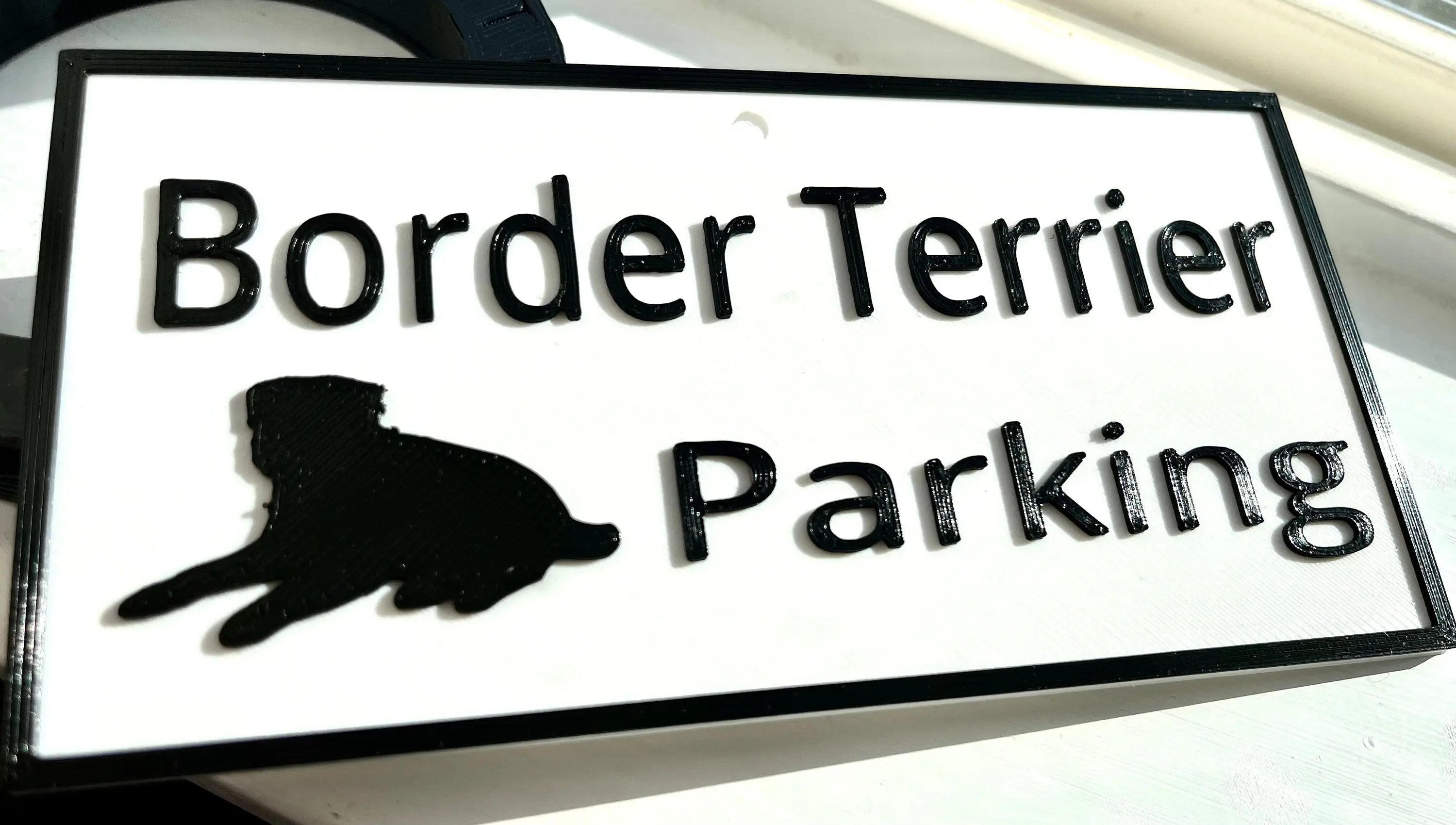 Border Terrier Parking Sign, 3D Printed Dog Lover Gift Hot Fabs LLC