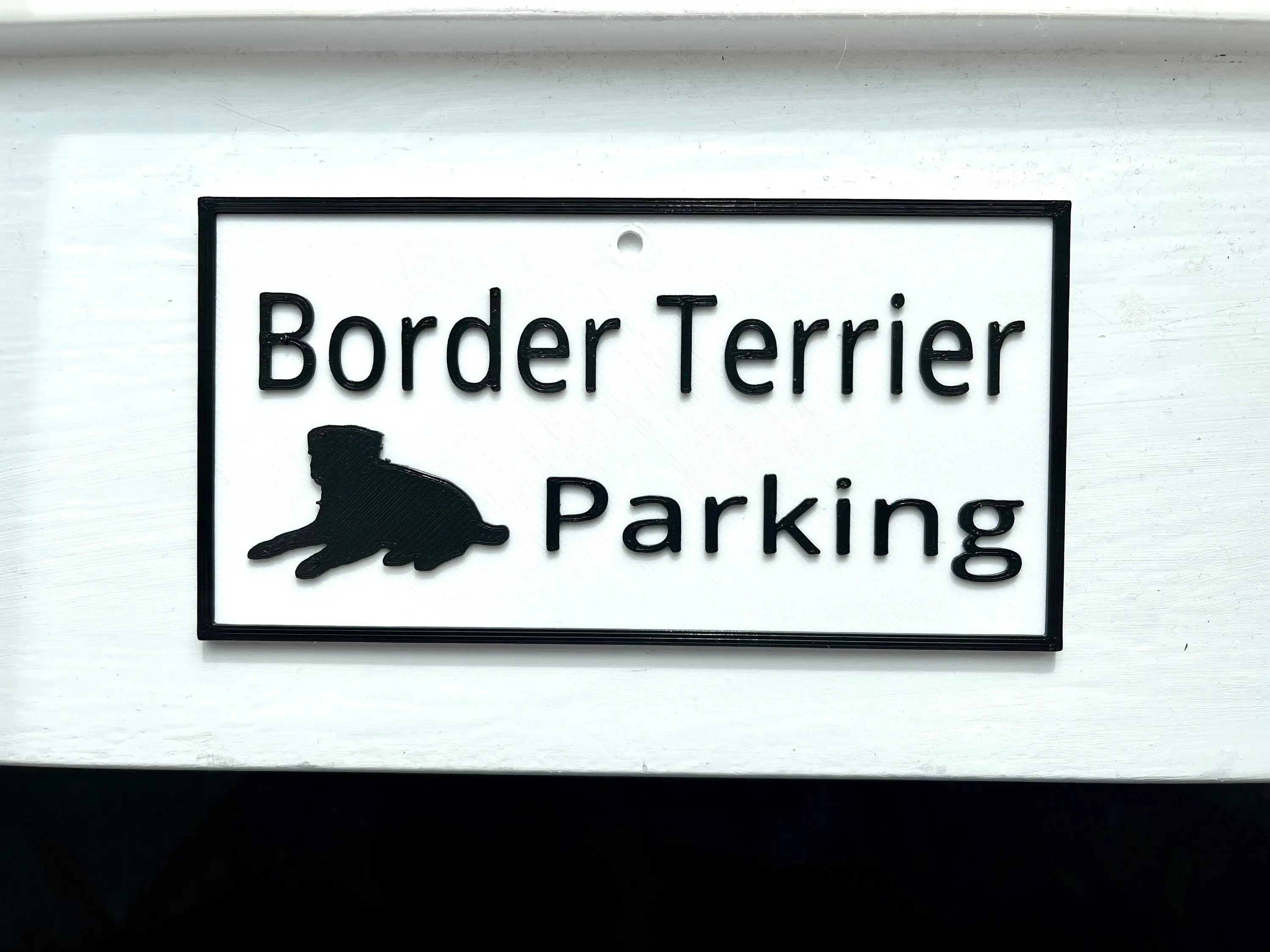 Border Terrier Parking Sign, 3D Printed Dog Lover Gift Hot Fabs LLC