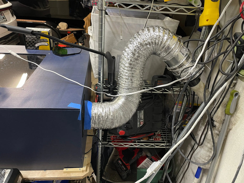Laser/CNC Enclosure Fan Vent Adapter (4” dryer hose) Hot Fabs LLC