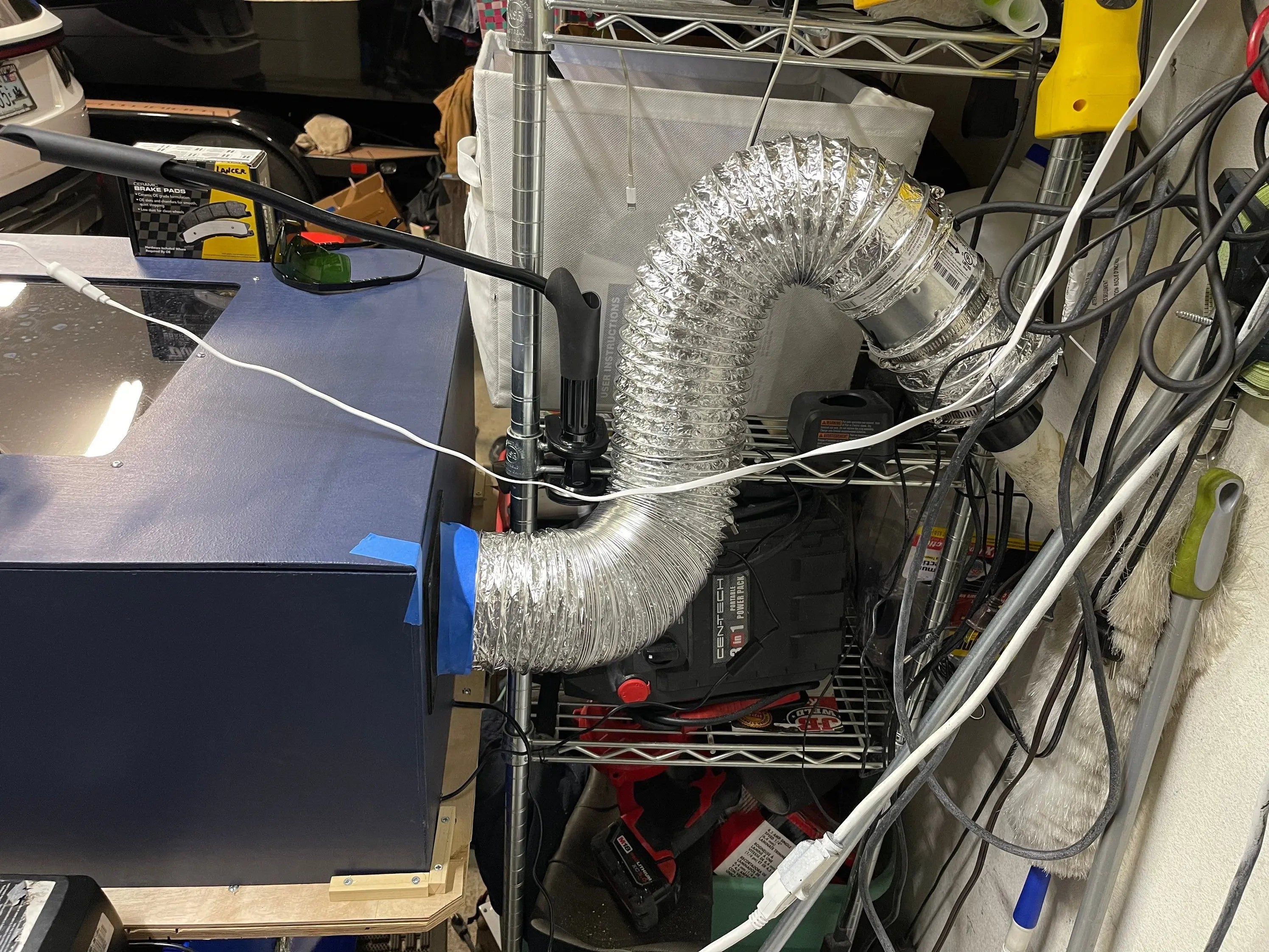 Laser/CNC Enclosure Fan Vent Adapter (4” dryer hose) Hot Fabs LLC