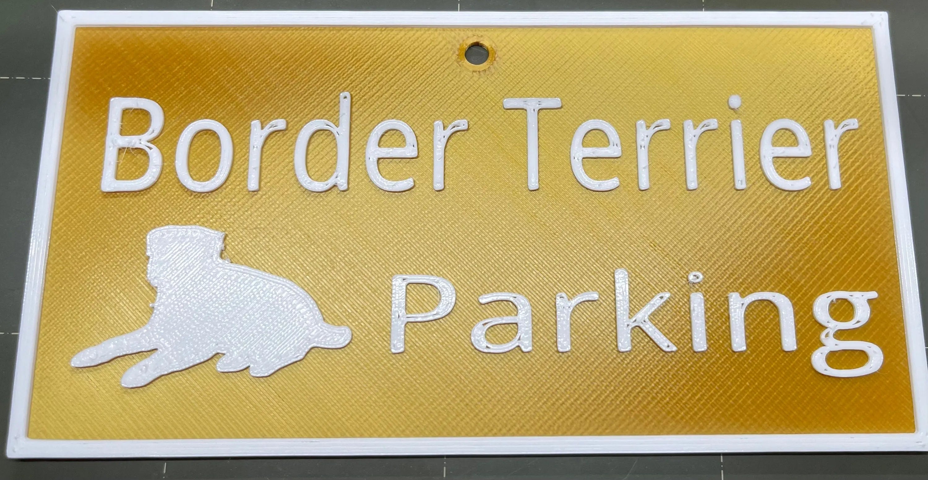 Border Terrier Parking Sign, 3D Printed Dog Lover Gift Hot Fabs LLC