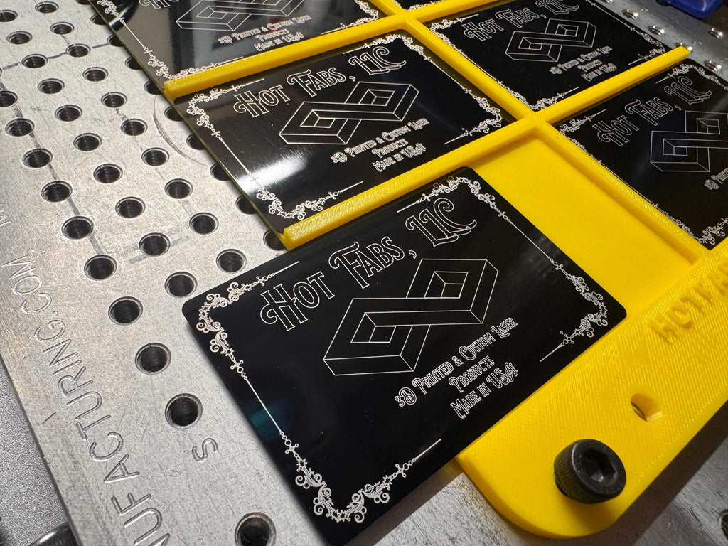 XTOOL F2 Ultra UV Business Card Jig - 6 Card Holder for Laser Engraving Hot Fabs LLC