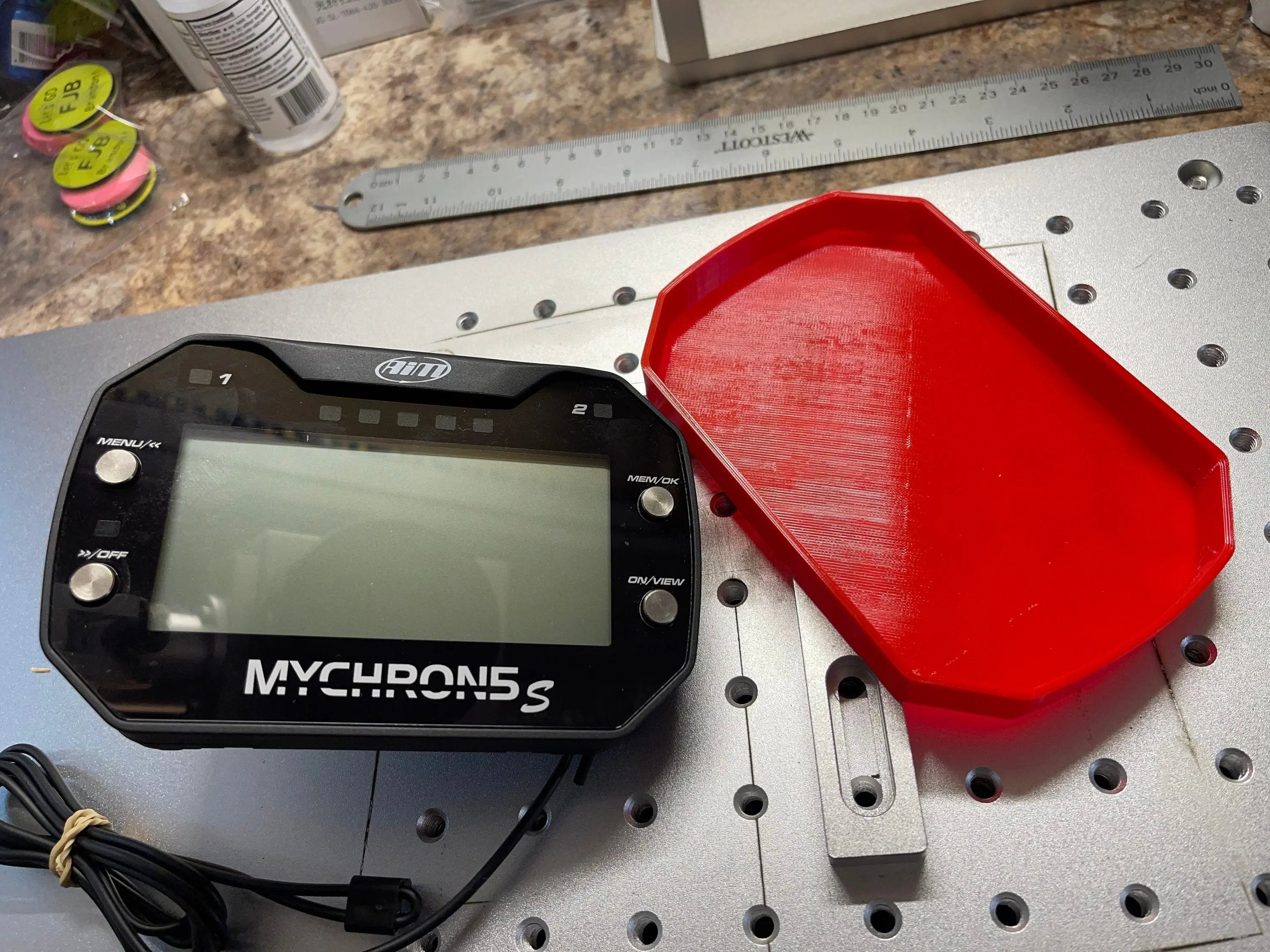 Mychron 5 Kart Data Logger Cover - 3D Printed Protective Faceplate Hot Fabs LLC