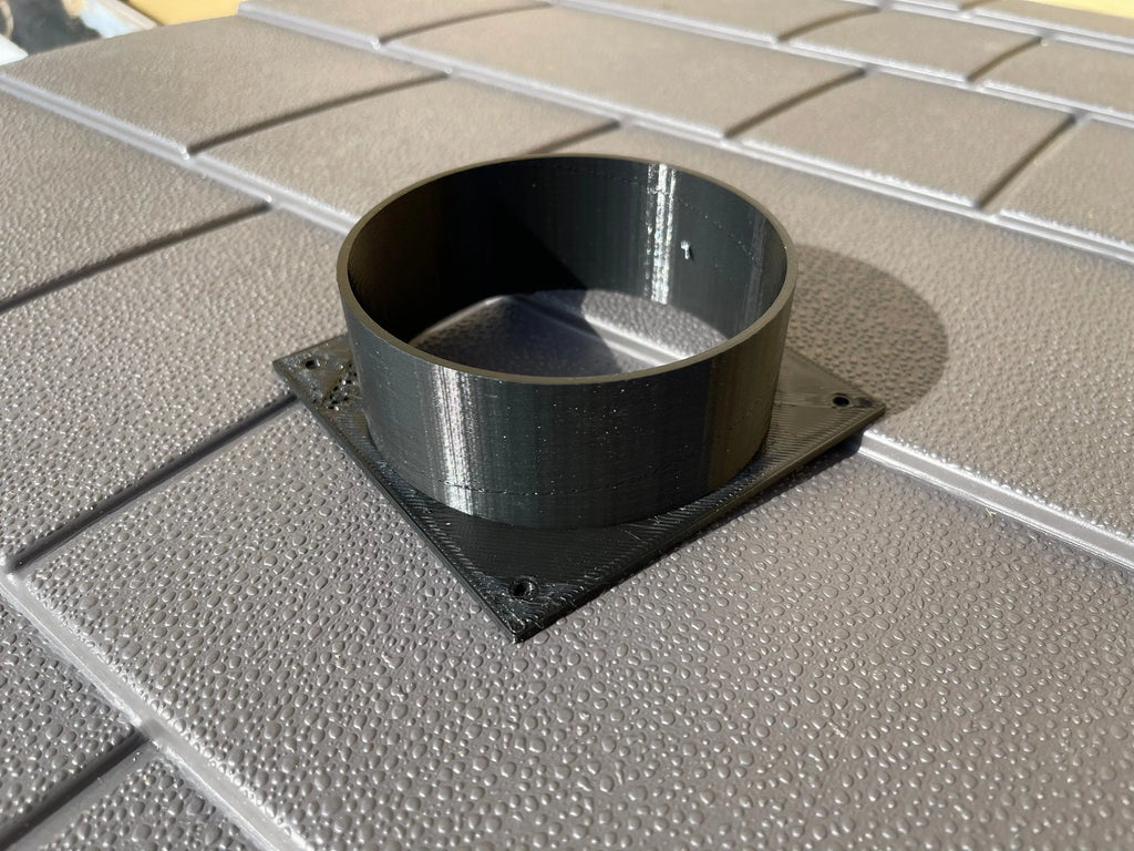 Laser/CNC Enclosure Fan Vent Adapter (4” dryer hose) Hot Fabs LLC