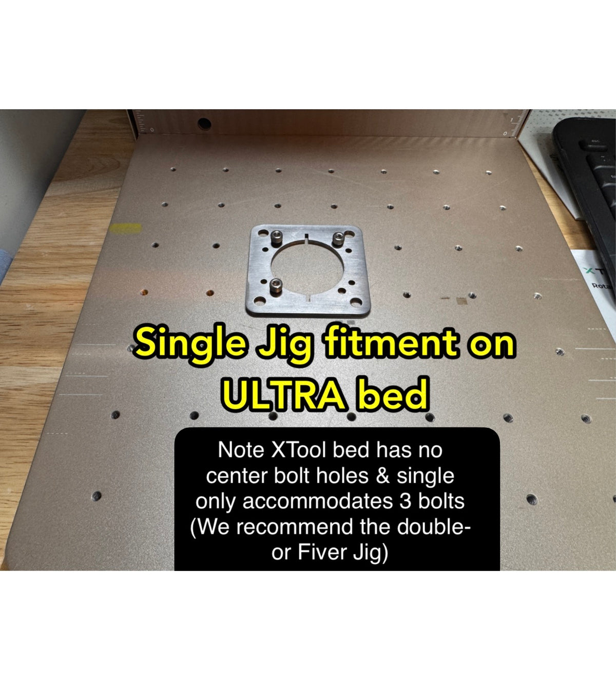 XTool F1/F2 Single Coin Jigs - All STEEL - Won't Melt. (also Fits ULTRA F1/F2/UV & Fiber Lasers - 1.25" or 40mm Choices)