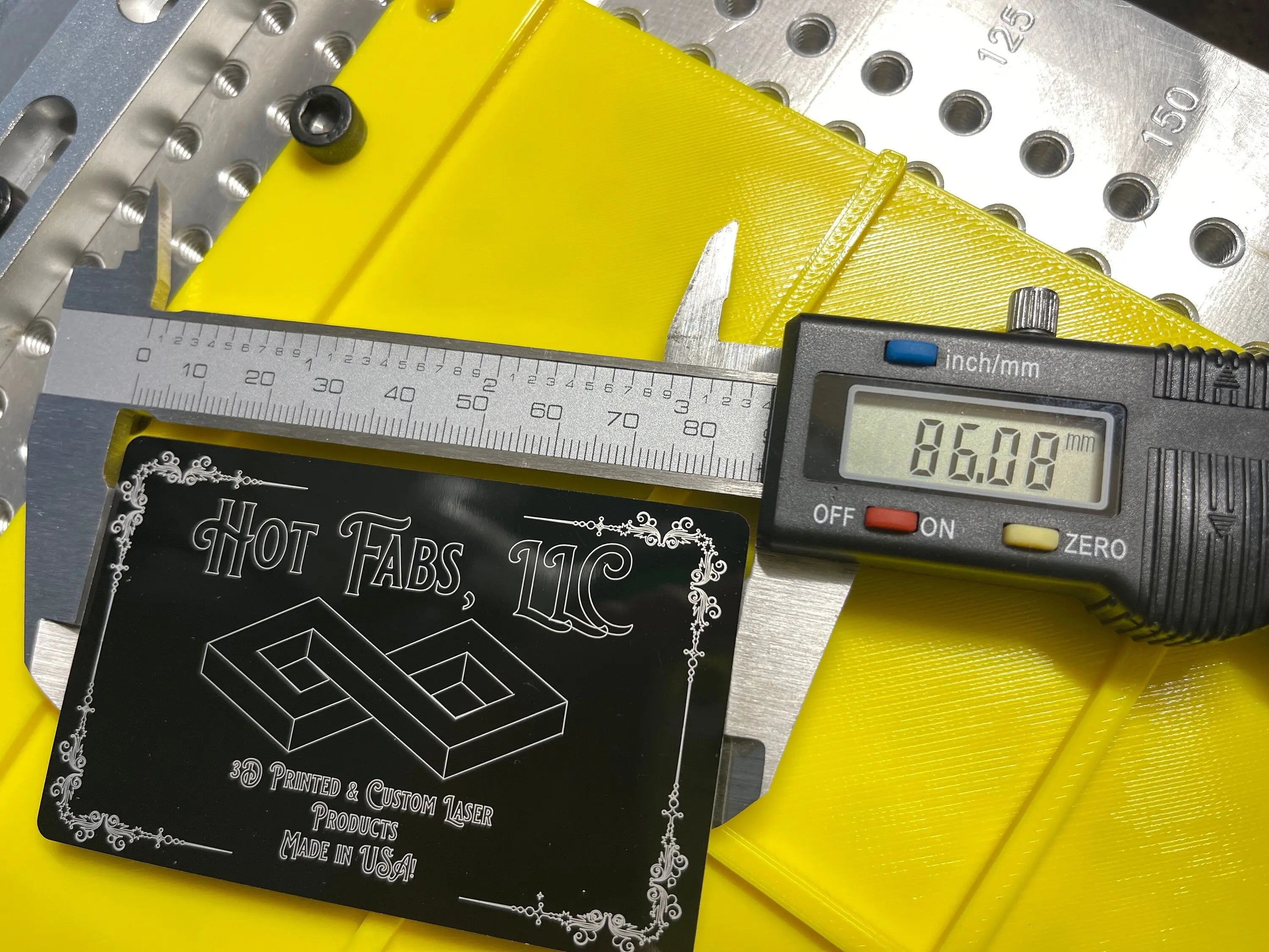 XTOOL F2 Ultra UV Business Card Jig - 6 Card Holder for Laser Engraving Hot Fabs LLC