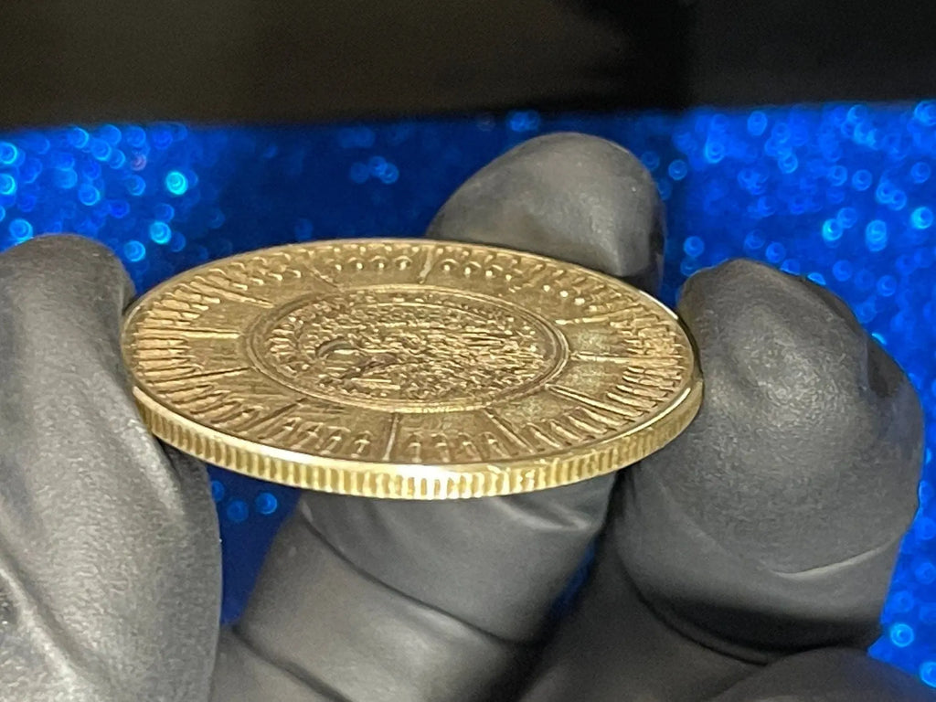 2A US EAGLE + BULLETS Brass Challenge Coin - 40mm (Fully Engraved) Hot Fabs LLC
