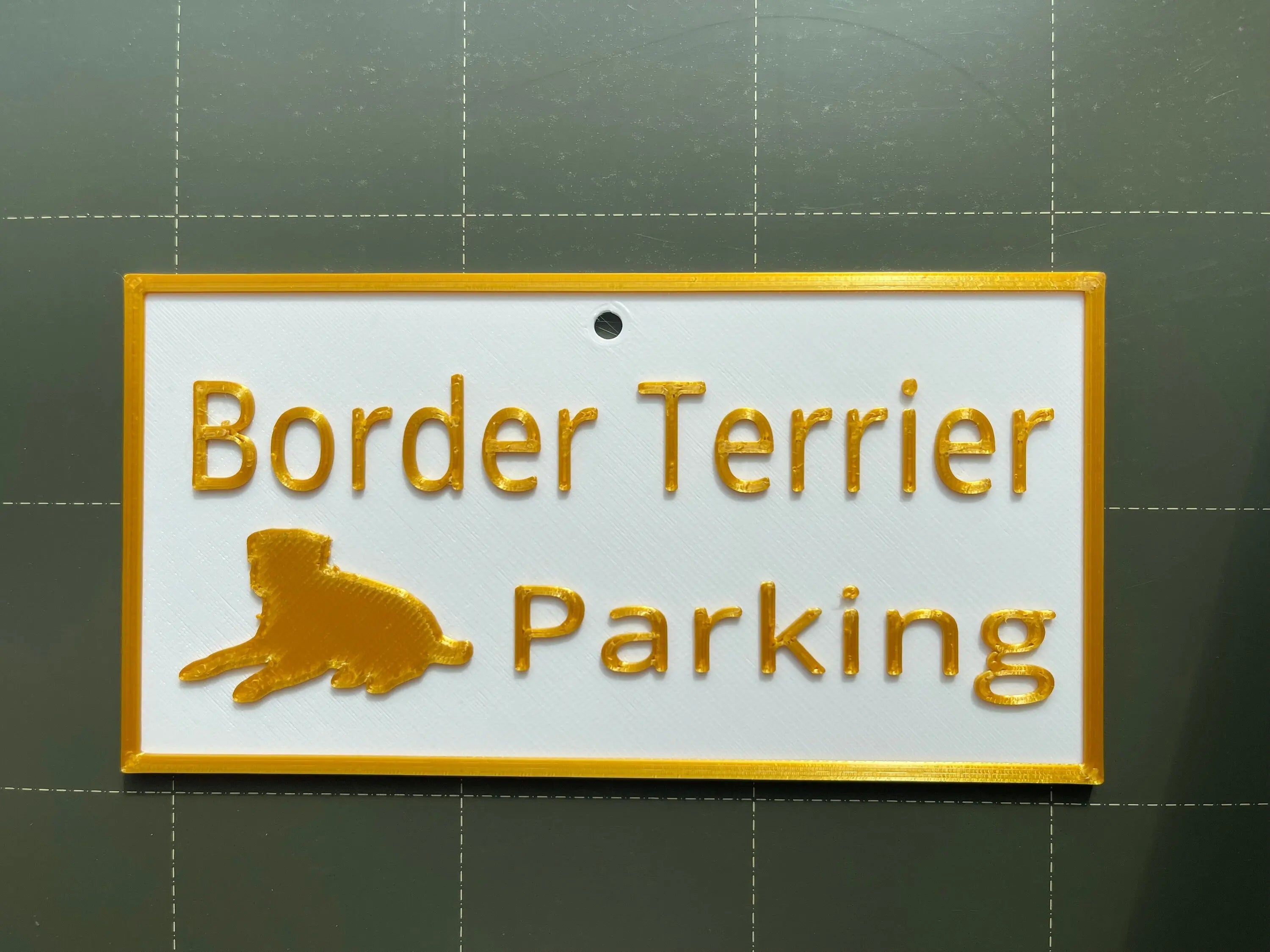 Border Terrier Parking Sign, 3D Printed Dog Lover Gift Hot Fabs LLC