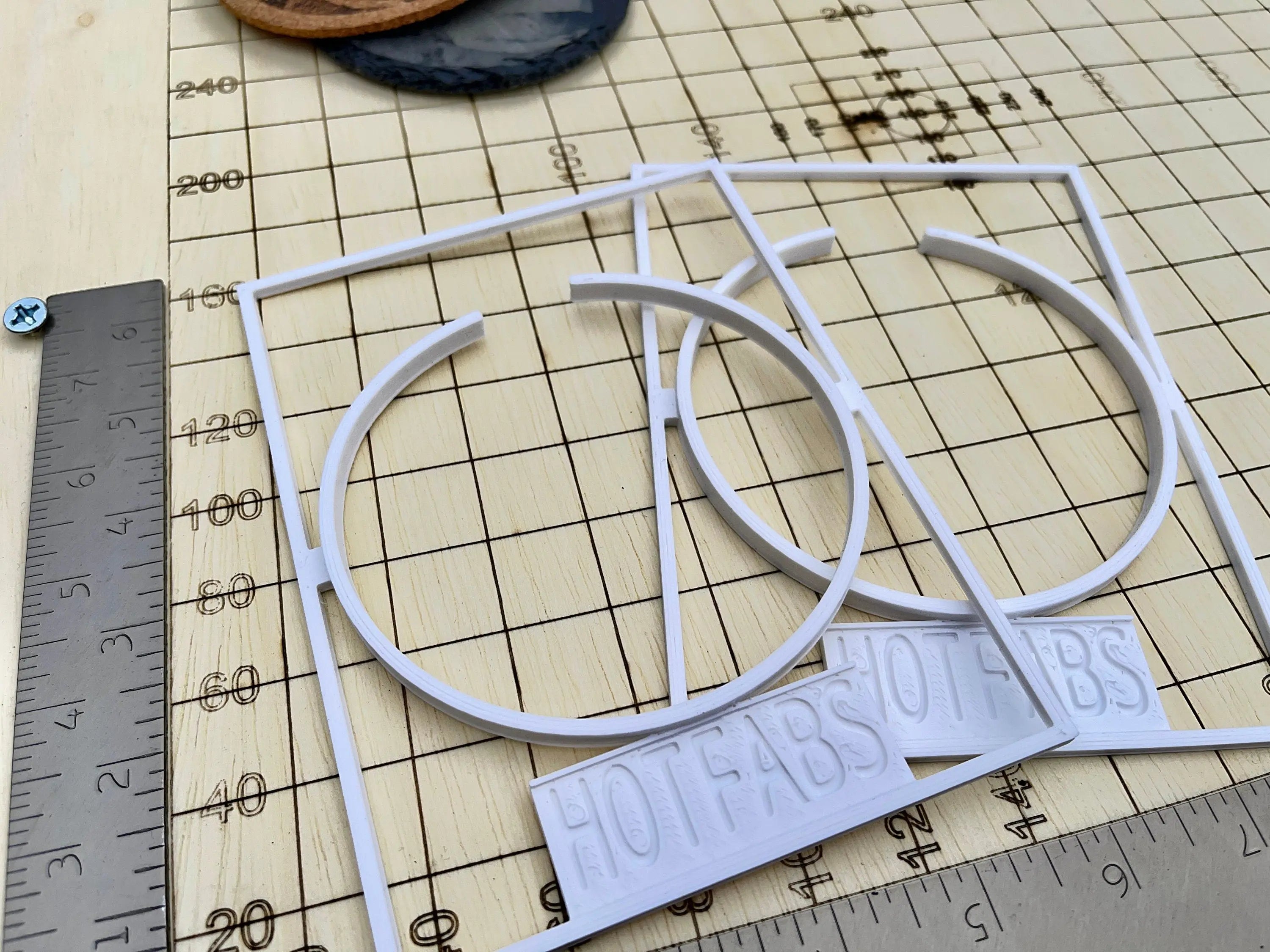 4" Coaster Laser Jig - Two Pack, Laser Engraving Tool Hot Fabs LLC