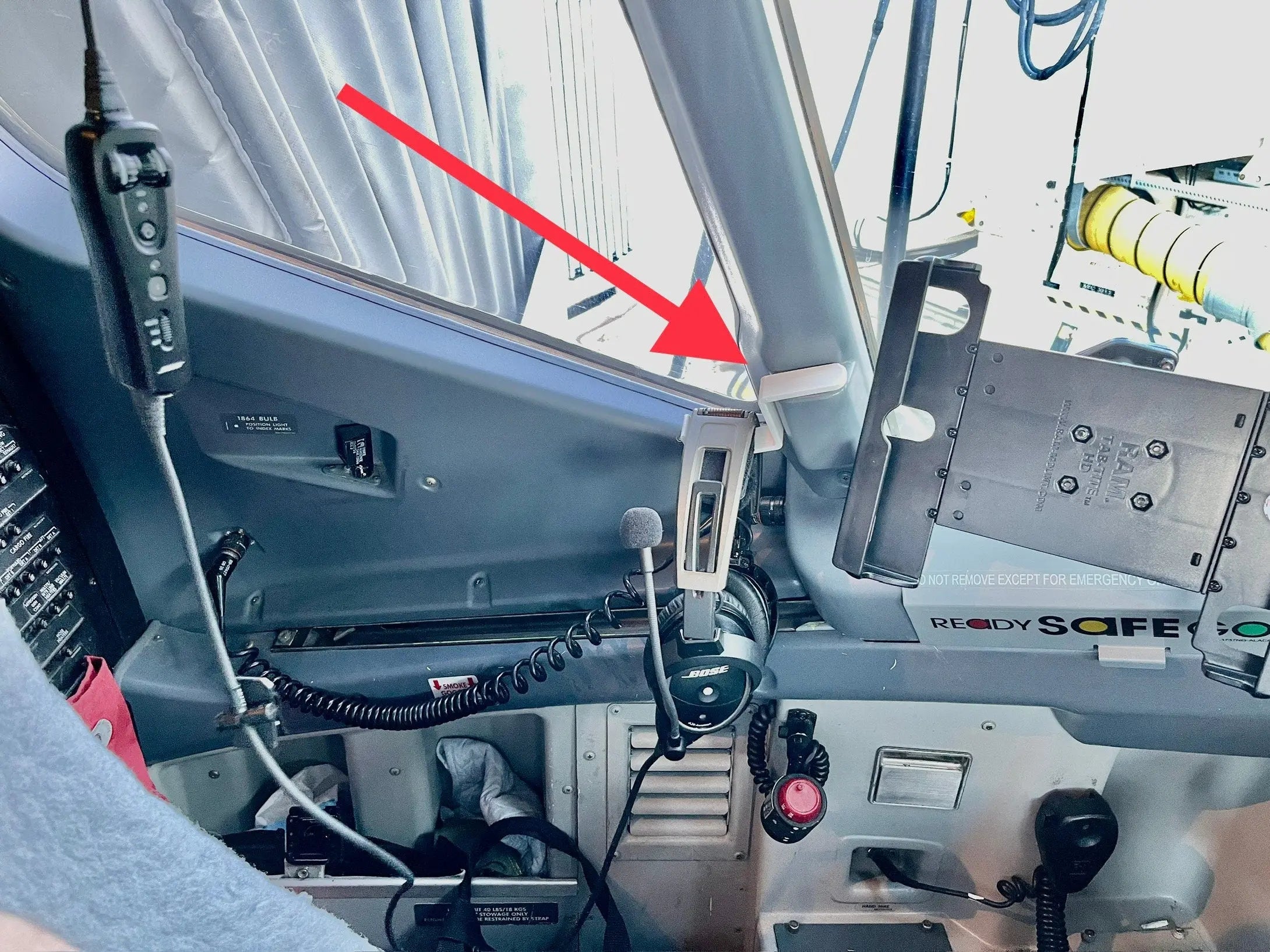 Headset Hanger for BOEING 737 - Holds your headset out of the way. Fits B737 Hot Fabs LLC