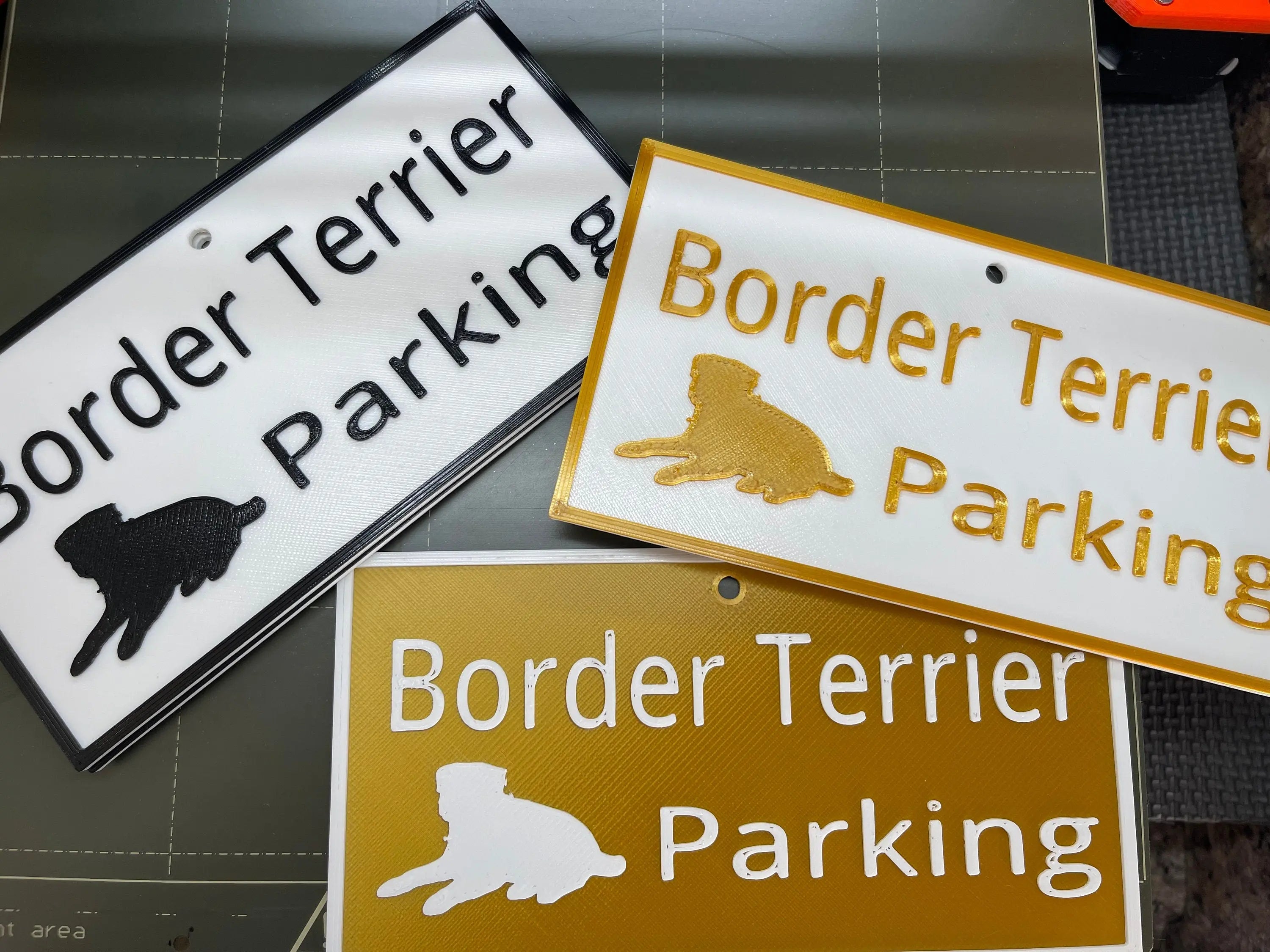 Border Terrier Parking Sign, 3D Printed Dog Lover Gift Hot Fabs LLC